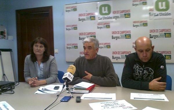 Miembros del sindicato UCCL en Burgos.